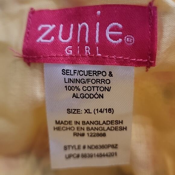 Zunie Yellow Floral Button Back Dress, Girls 14/16, NWT - Picture 5 of 5